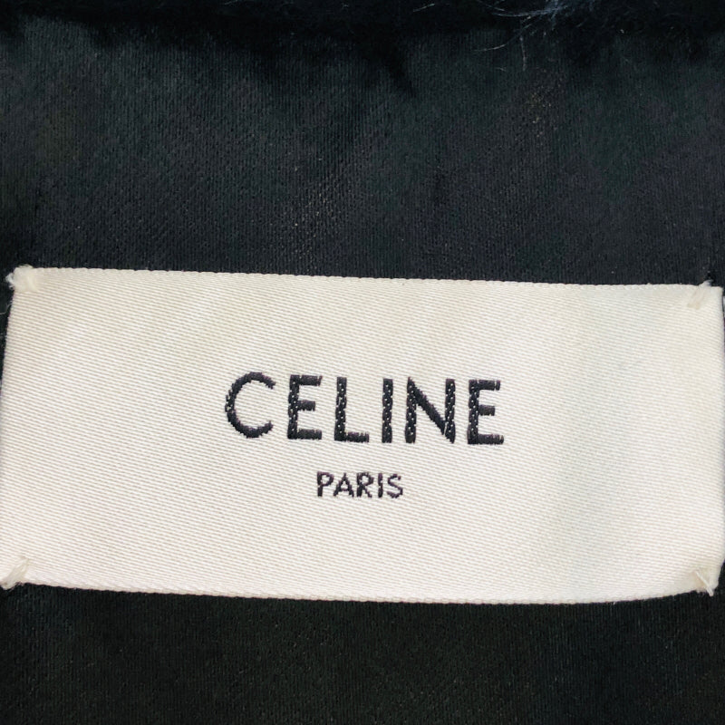 セリーヌ CELINE クロップドラムファーコート 2D027282F ブラック 羊毛100％/キュプラ62％/綿38％ レディース その他アウター