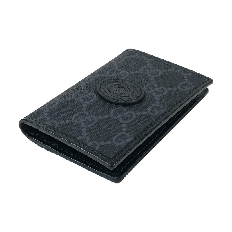 グッチ GUCCI インターロッキングGカードケース 399267 ブラック GGスプリーム メンズ カードケース