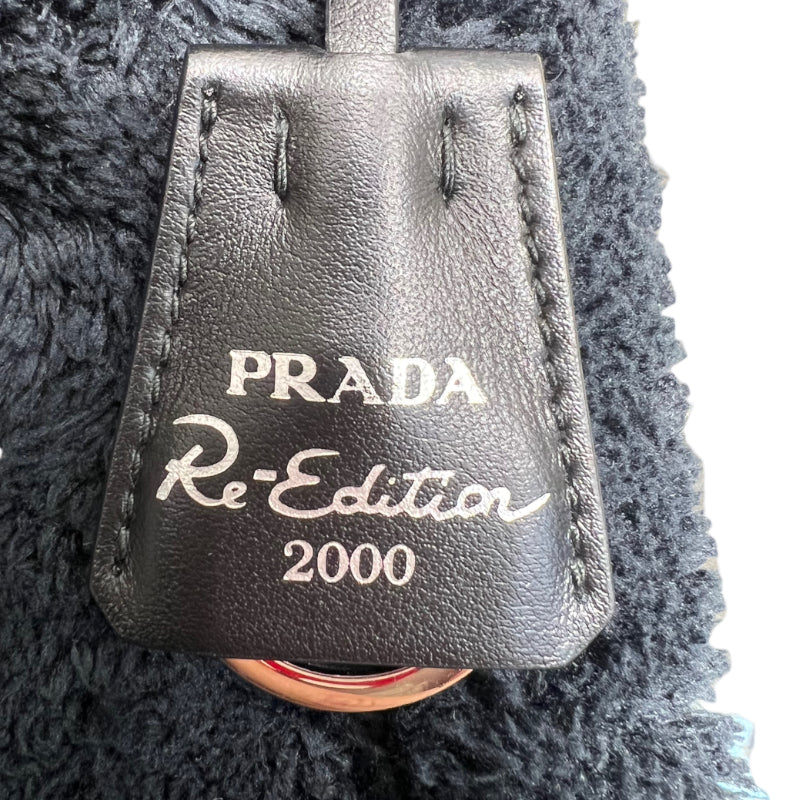 プラダ テリ　ーミニバッグ　RE　EDTION　2000 1NE515 ボア ブラック ハンドバッグレディース