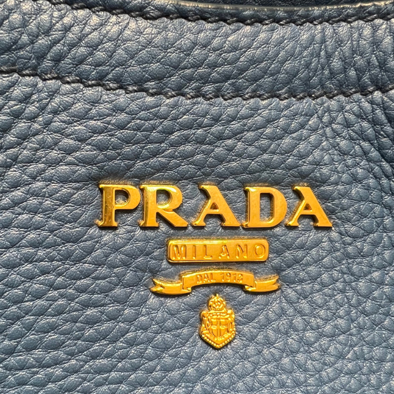 プラダ PRADA ヴィッテロ２ＷＡＹハンドバッグ B2343M ブルー カーフ