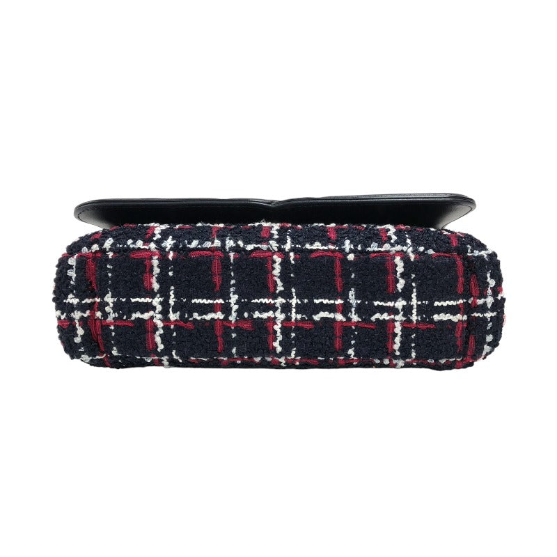 【ネット限定】シャネル CHANEL CCフィリグリー チェーンショルダー 30番台 ネイビー×マルチカラー ツイード/ラムスキン レディース ショルダーバッグ