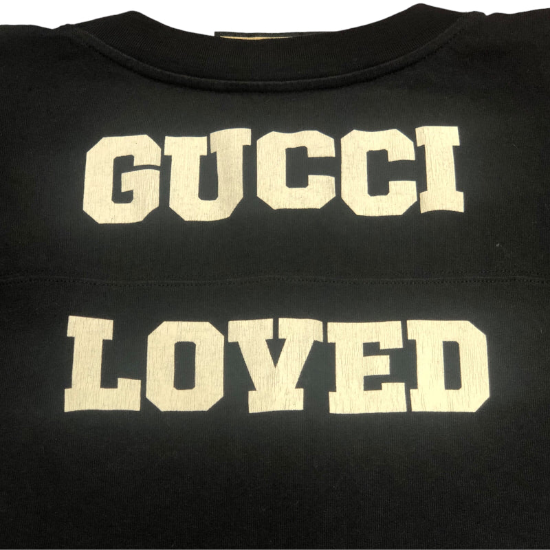 グッチ GUCCI フットボールTシャツ 660744 ブラック コットン メンズ