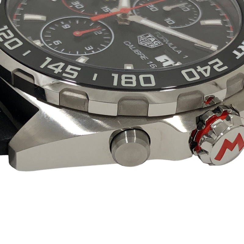 タグ・ホイヤー TAG HEUER フォーミュラ1 マリオカートコラボモデル CAZ20101E SS/レザーベルト 自動巻き メンズ 腕時計