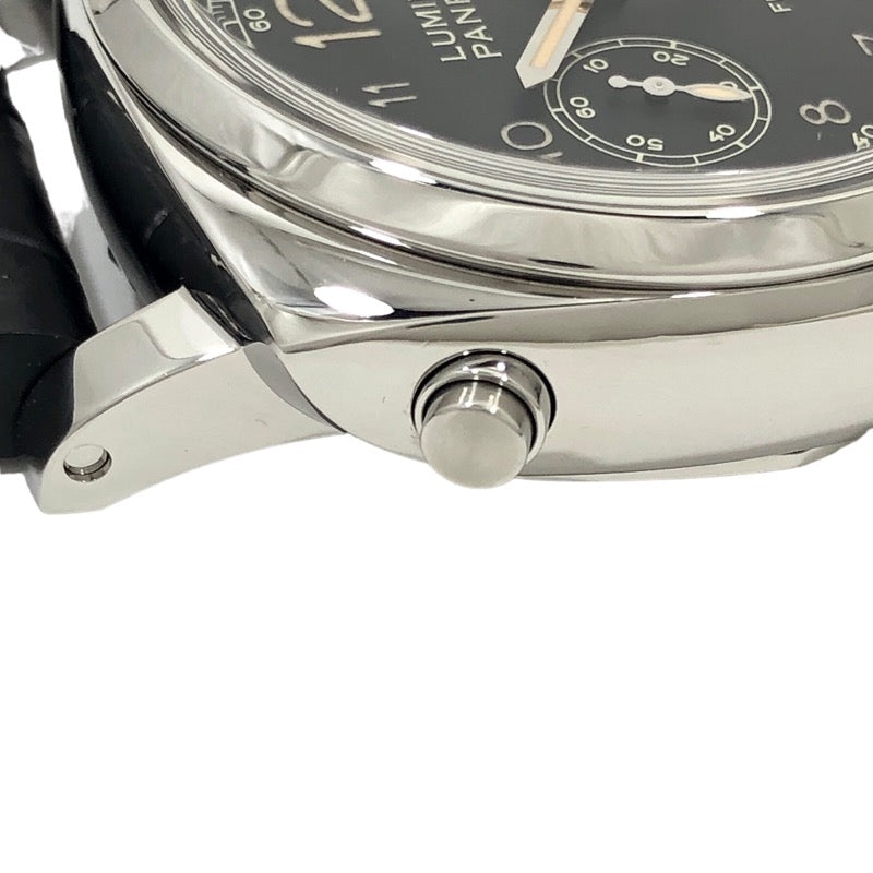 パネライ PANERAI ルミノール1950 PCYC 3デイズ クロノフライバック アッチャイオ PAM00653 SS/レザーストラップ(社外)  メンズ 腕時計