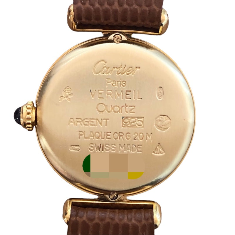 ファッション小物カルティエ Cartier マストリコリゼ ヴェルメイユ 590002 ゴールド シルバー925 SV、GF クオーツ レディース 腕時計