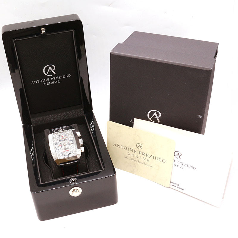 ANTOINE PREZIUSO アントワーヌ・プレジウソ グランドロブスト クロノグラフ GRSSO.0303311S/D ホワイト  SS/アリゲーターレザーベルト 自動巻き メンズ 腕時計