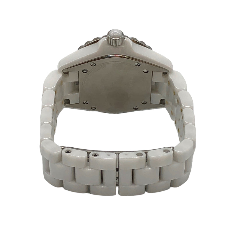 【美品】CHANEL  時計　J12 クオーツ　ピンク　サファイア　セラミック シャネル CHANEL J12 ピンクサファイア H1181 ホワイト ホワイト
