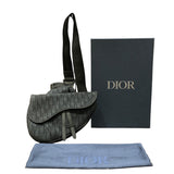 クリスチャン・ディオール Christian Dior オブリーク サドルボディバッグ ブラック  コットンキャンバス メンズ ボディバッグ