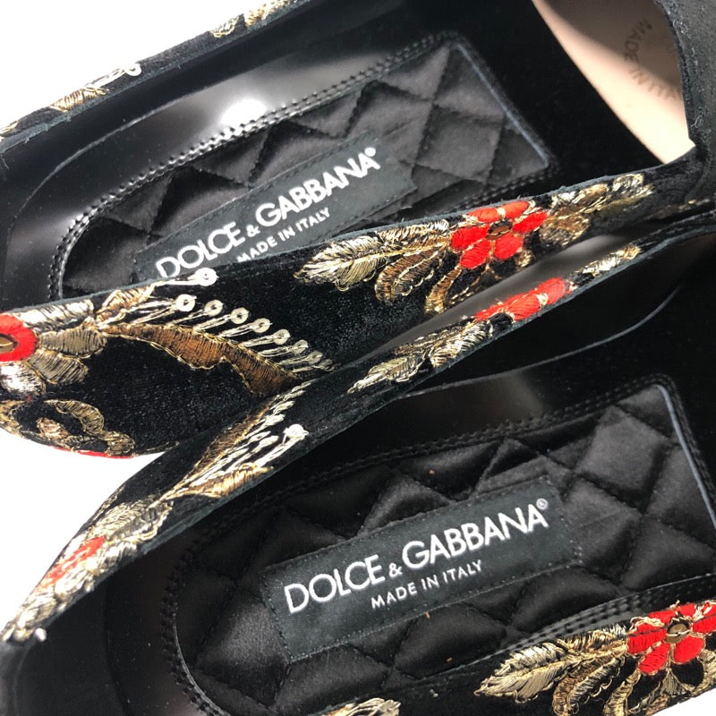 ドルチェ＆ガッバーナ Dolce & Gabbana ジャガード ベロアローファー ...