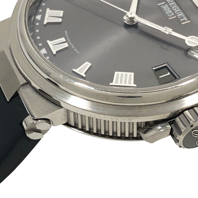 ブレゲ Breguet マリーン 5517TI/G2/5ZU グレー文字盤 チタン/ラバー 自動巻き メンズ 腕時計