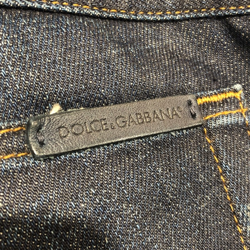 ドルチェ＆ガッバーナ Dolce & Gabbana ビジューデザイン　デニムパンツ G60LLZ インディゴ コットン メンズ デニムパンツ