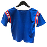セリーヌ  ロゴプリントTシャツ 2X99C671Q コットン  ブルー 半袖Ｔシャツメンズ