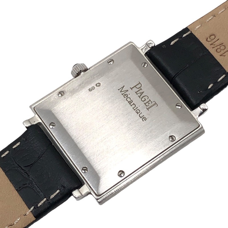 ピアジェ PIAGET アルティプラノ 9930 ホワイト文字盤 K18WG/レザーストラップ(社外) メンズ 腕時計