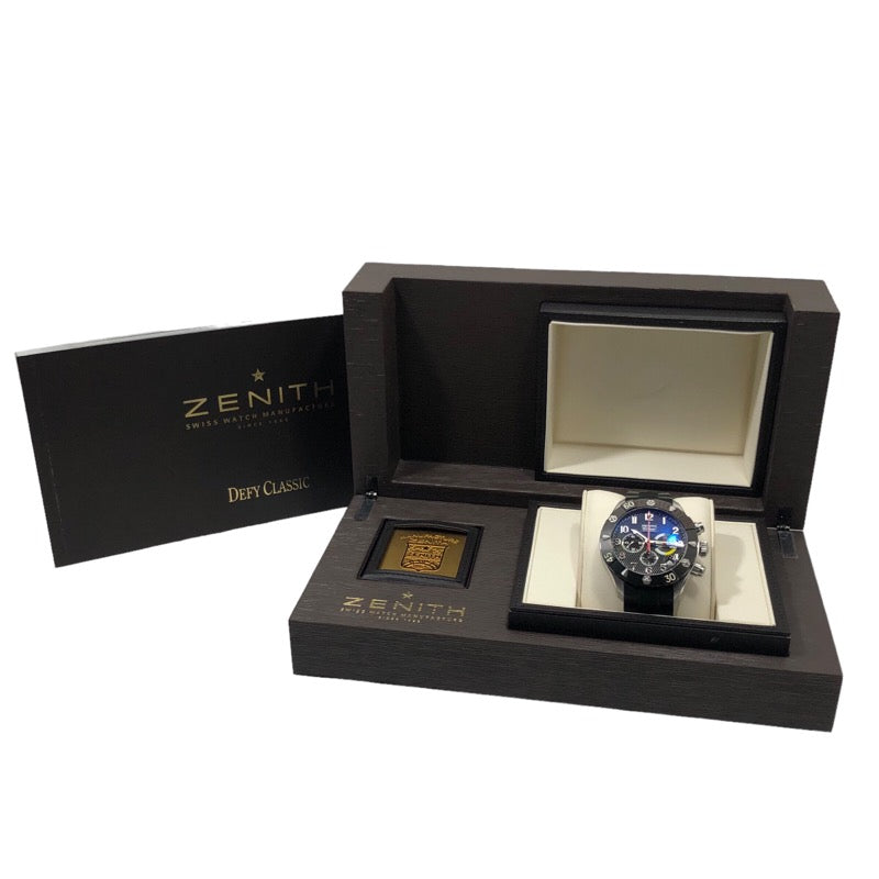 ゼニス ZENITH デファイ クラシック クロノエアロ エルプリメロ 03.0516.4000/21.R642 ブラック文字盤 SS/ラバーベルト 自動巻き メンズ 腕時計