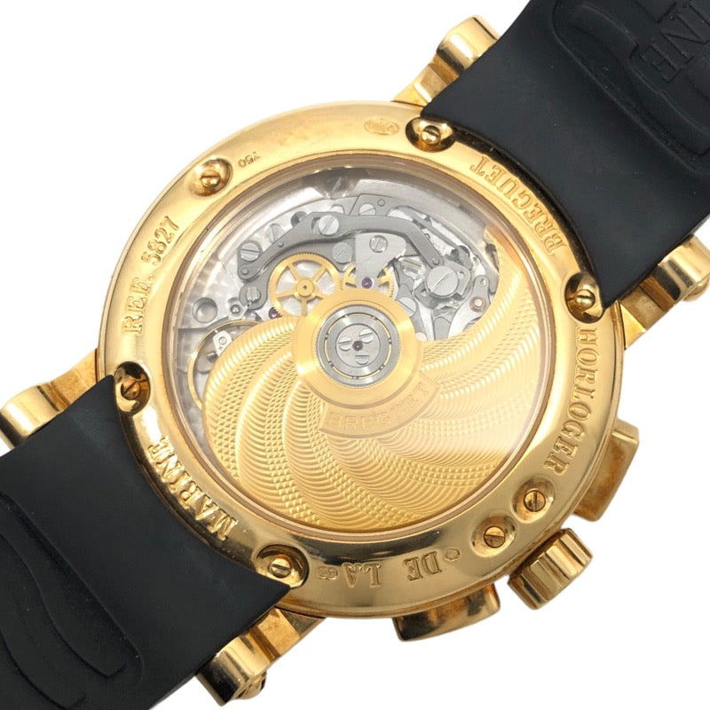ブレゲ Breguet マリーン2 クロノグラフ 5827BA/12/5ZU シルバー文字盤  K18YG 自動巻き メンズ 腕時計