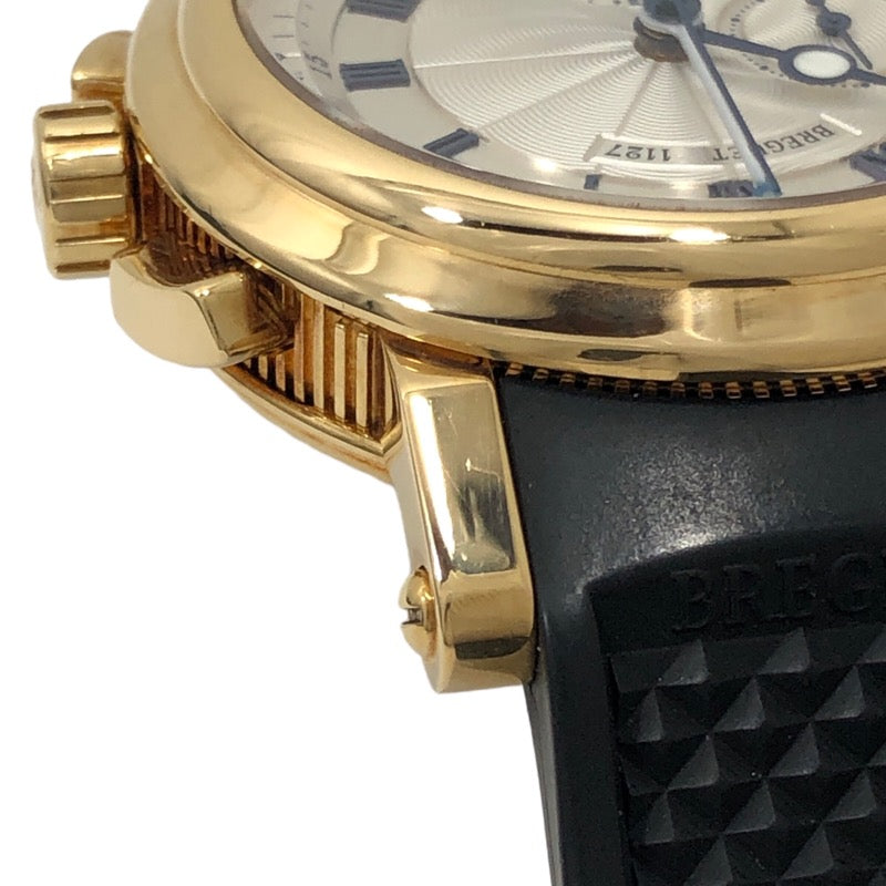 ブレゲ Breguet マリーン2 クロノグラフ 5827BA/12/5ZU シルバー文字盤  K18YG 自動巻き メンズ 腕時計