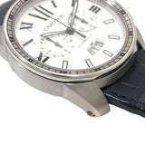 カルティエ Cartier カリブル ドゥ カルティエ クロノグラフ  W7100046  SS/革ベルト 自動巻き メンズ 腕時計