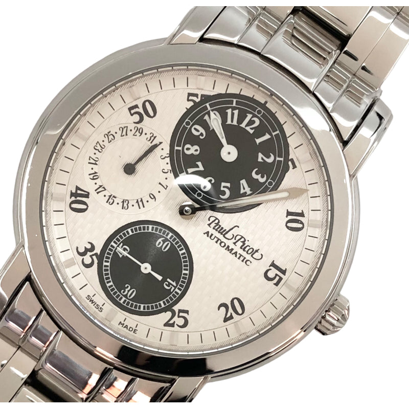 アザーブランド  Paul Picot　ファーシャー ラウンドレギュレター 4081  ホワイト 腕時計メンズ