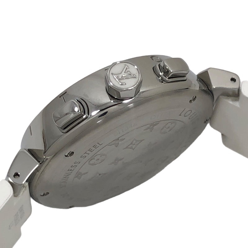 ルイ・ヴィトン LOUIS VUITTON タンブールラブリーカップ クロノグラフ Q11BK SS/ラバーストラップ クオーツ メンズ 腕時計