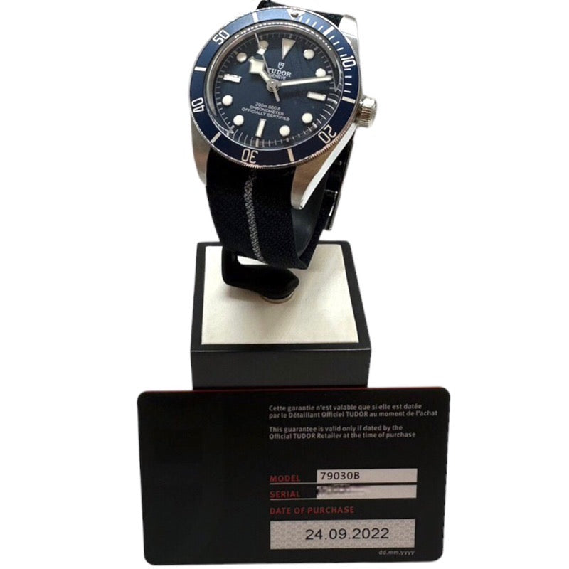 チューダー/チュードル TUDOR ブラックベイ フィフティエイト 79030B ネイビー ステンレススチール SS/ファブリック 自動巻き メンズ 腕時計