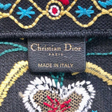 クリスチャン・ディオール Christian Dior ブックトートラージ マルチ・ブラック キャンバス レディース