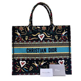 クリスチャン・ディオール Christian Dior ブックトートラージ マルチ・ブラック キャンバス レディース