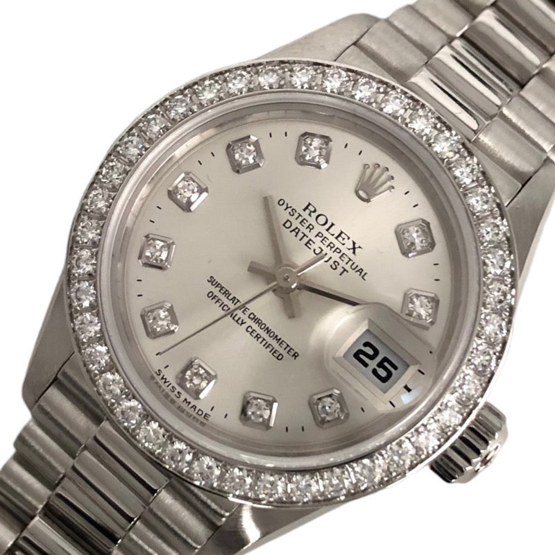 ロレックス ROLEX デイトジャスト 79136G Pt950プラチナ 自動巻き レディース 腕時計